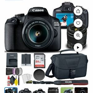 Canon EOS 2000D Black Digital Camera Kit Used Only A Few Times Its Like New.